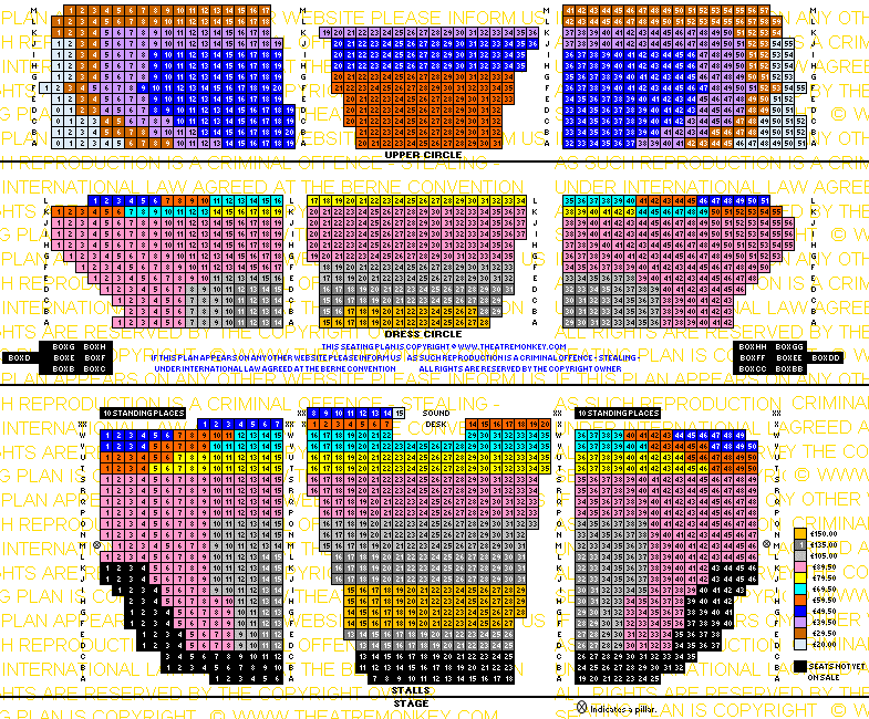 London Palladium prices seating plan