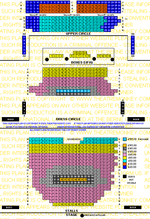 Gielgud Theatre seating plan prices