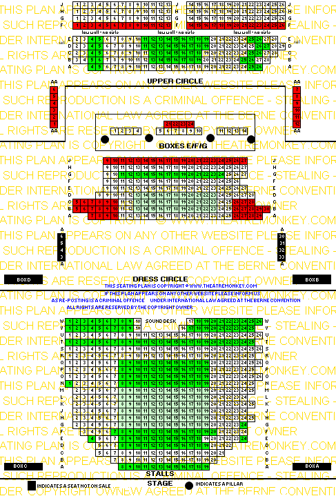 Gielgud Theatre seating plan value