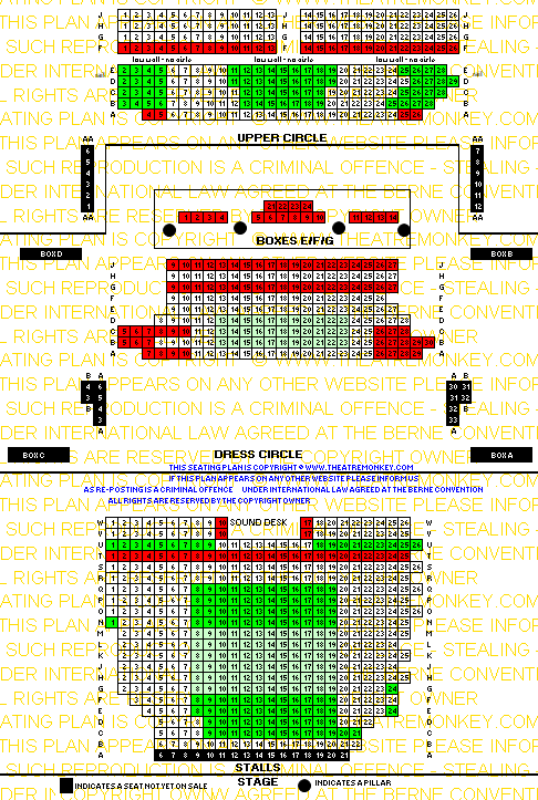 Gielgud Theatre seating plan value