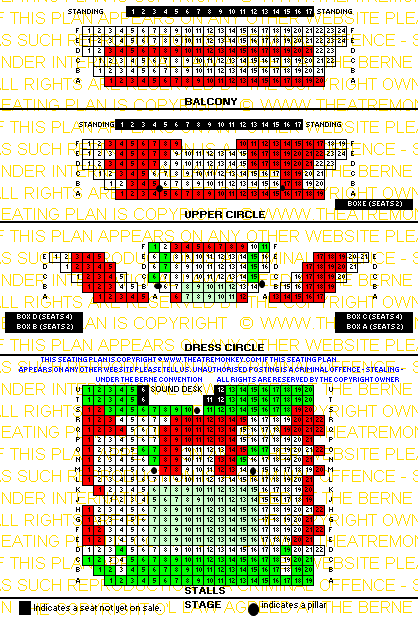 Harold Pinter Theatre value seating plan
