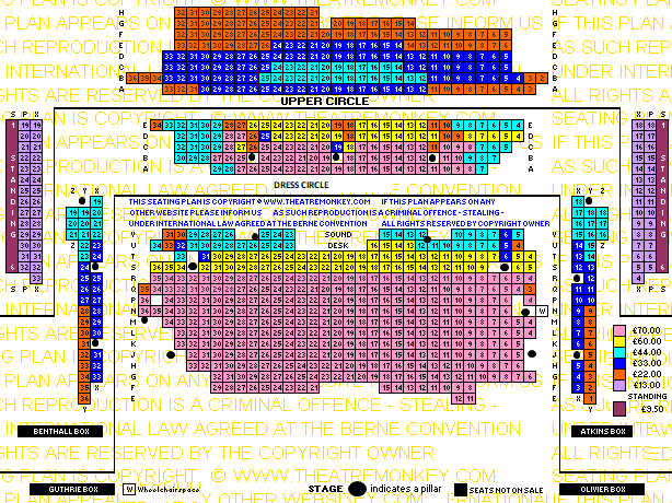 Old Vic Theatre full price seating plan