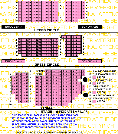 Fortune Theatre Prices Seating Plan