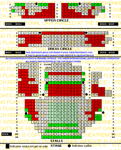 zgarrickmay25.gif Garrick Theatre seating plan showing value for money